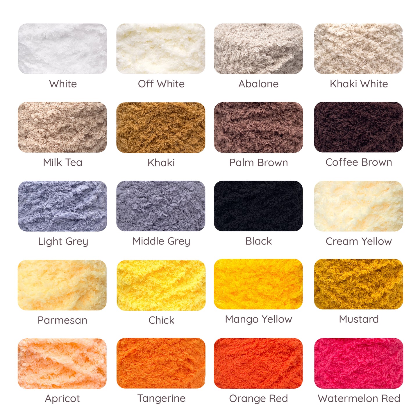 Coral Fleece Fluffy Yarn Polyester Super Bulky Yarn (approx. 100g)