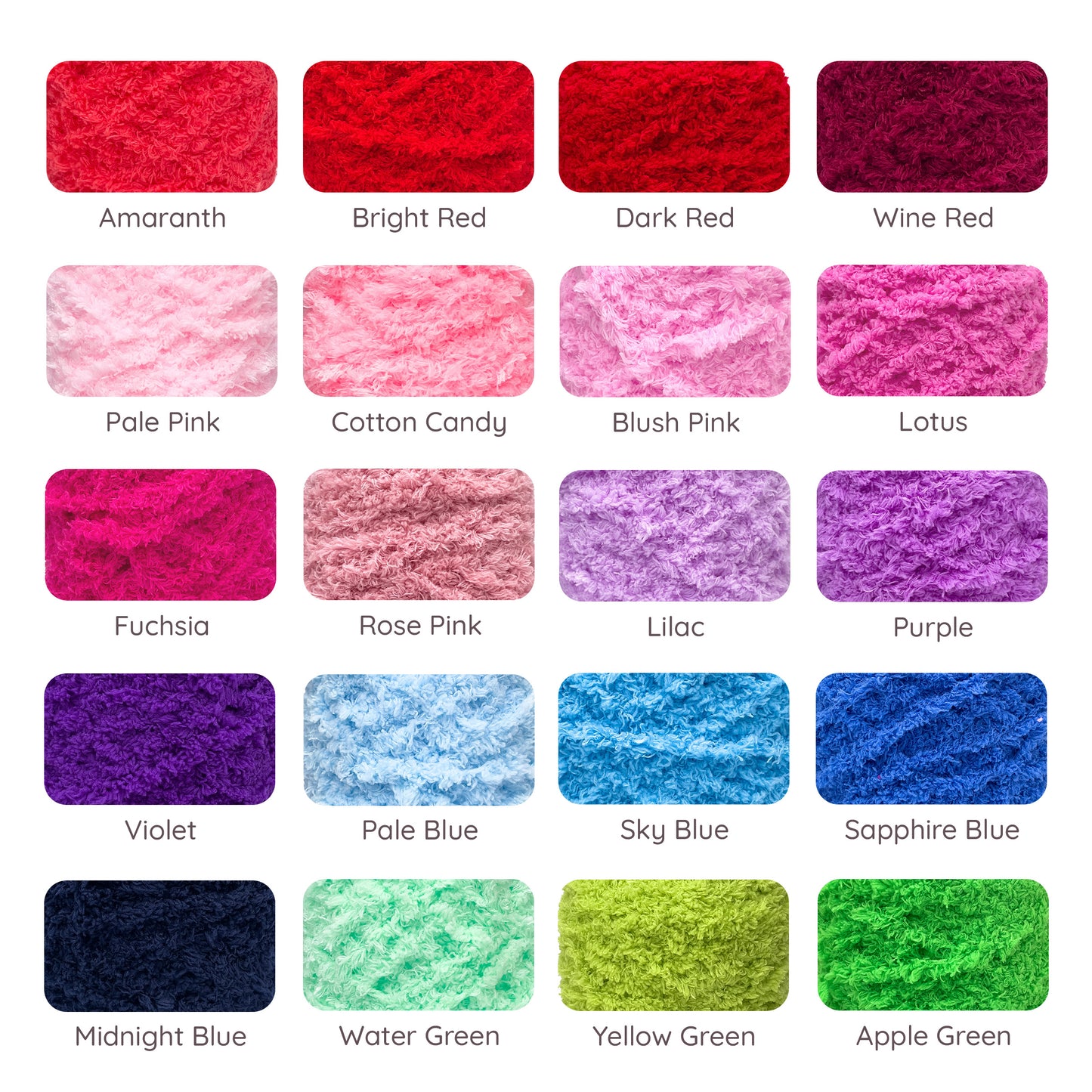 Coral Fleece Fluffy Yarn Polyester Super Bulky Yarn (approx. 100g)