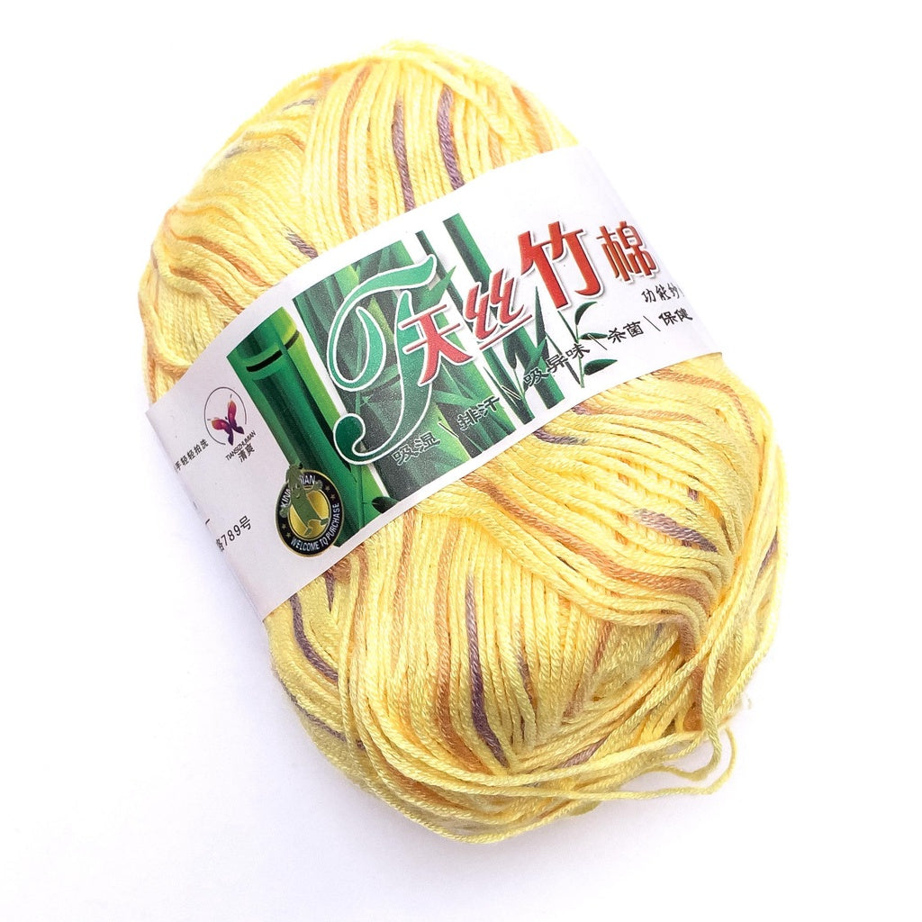 Bamboo Cotton Blend Yarn (70% Bamboo, 30% Cotton) 6ply Lace Multicolor / Variegated (50g) - 2 of 2