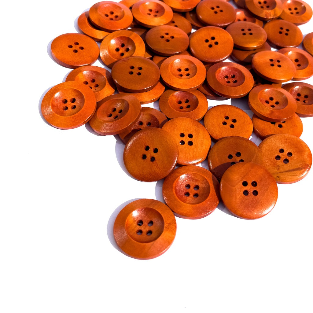 5pcs Wooden Buttons 4-Hole