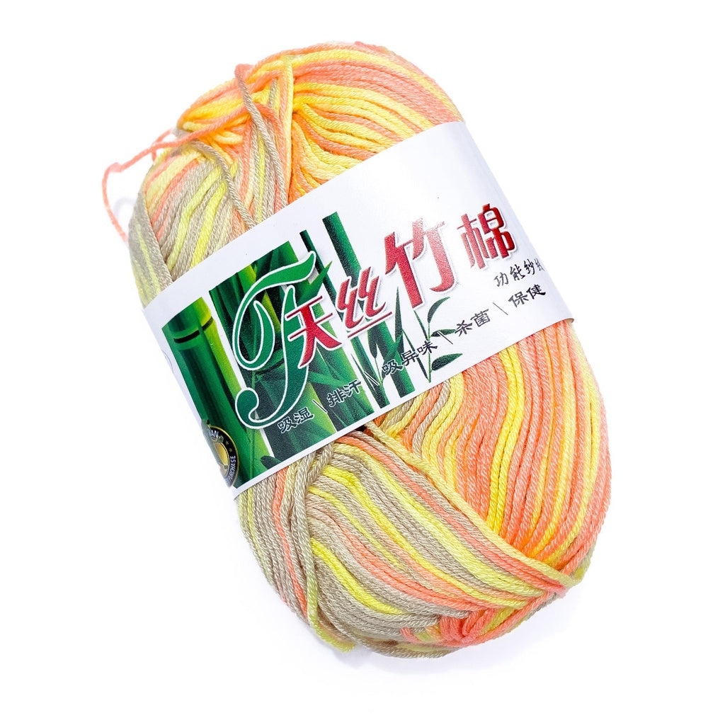 Bamboo Cotton Blend Yarn (70% Bamboo, 30% Cotton) 6ply Lace Multicolor / Variegated (50g) - 2 of 2