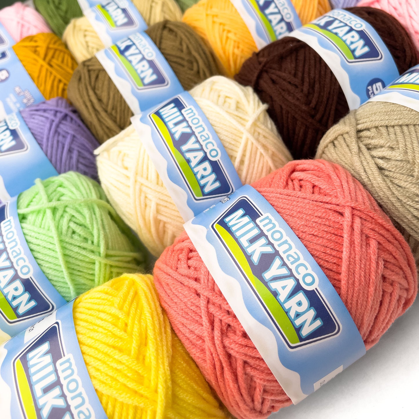 Monaco Milk Yarn 5ply Milk Cotton Yarn 100% Acrylic for Crochet and Knitting (50g)