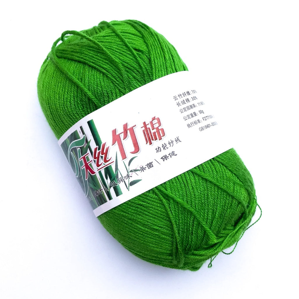 Bamboo Cotton Blend Yarn (70% Bamboo, 30% Cotton) 6ply Lace (50g) - 1 of 2