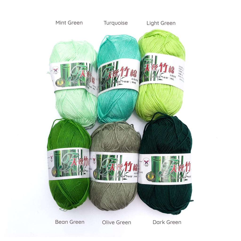 Bamboo Cotton Blend Yarn (70% Bamboo, 30% Cotton) 6ply Lace (50g) - 1 of 2