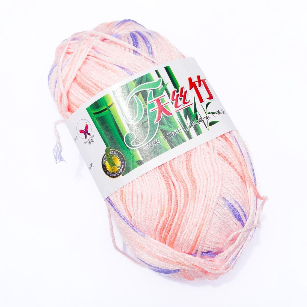 Bamboo Cotton Blend Yarn (70% Bamboo, 30% Cotton) 6ply Lace Multicolor / Variegated (50g) - 2 of 2