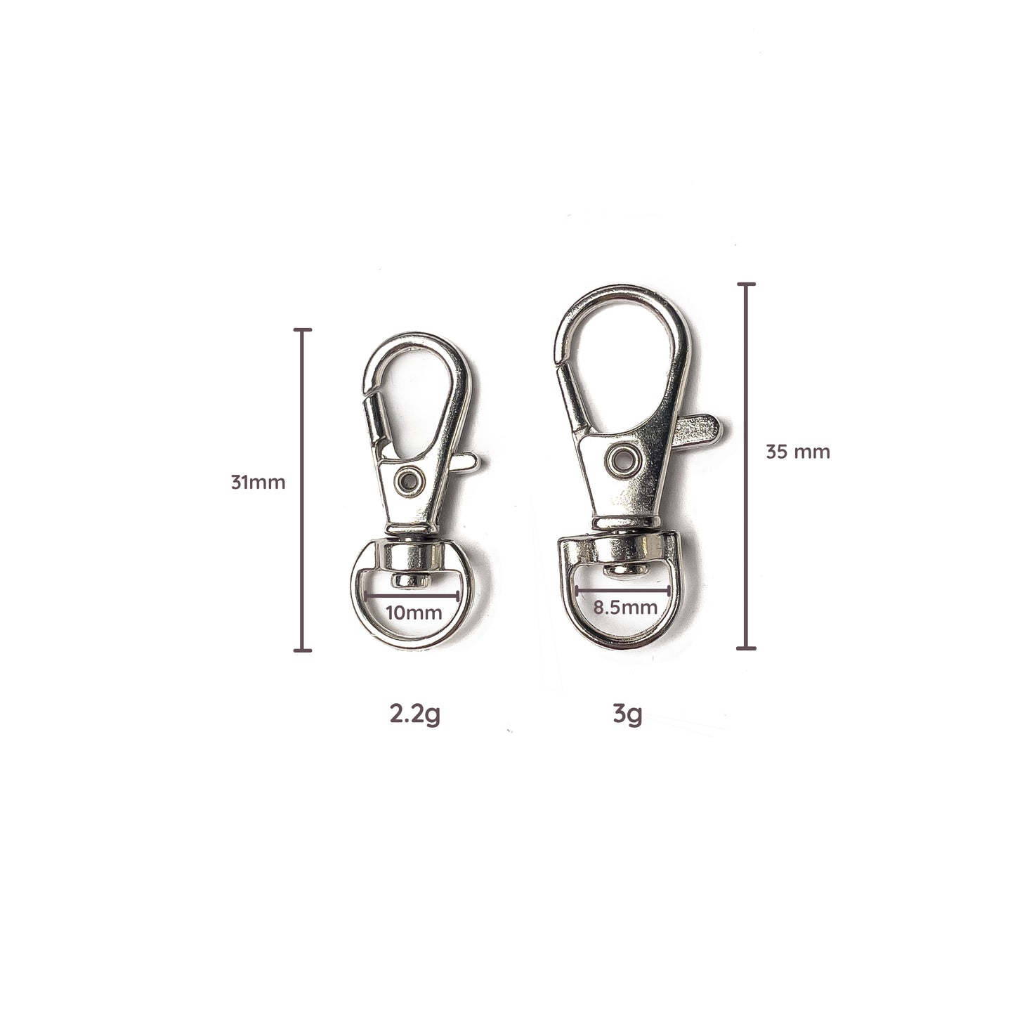 5pcs Lobster Clasp / Swivel Hook Key Chain Keychain