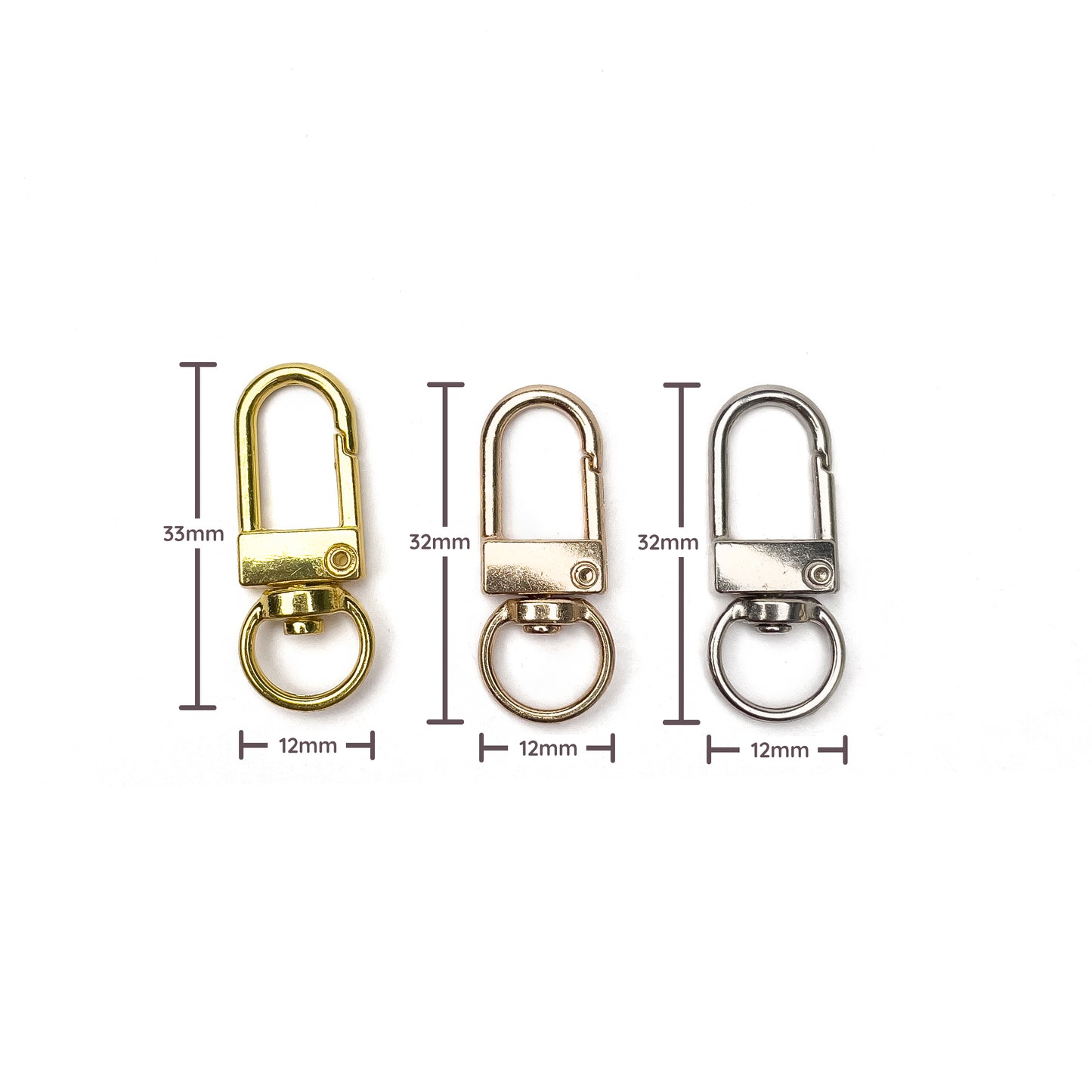 5pcs Swivel Hook / Lobster Clasp Claw Key Chain Keychain Bag Buckle