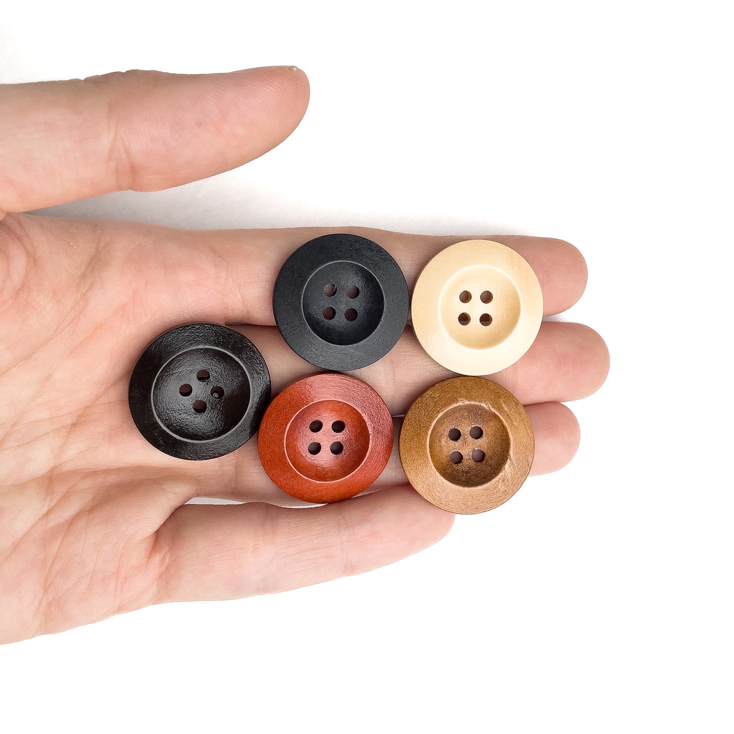 10pcs Wooden Buttons 4-Hole Wood Button