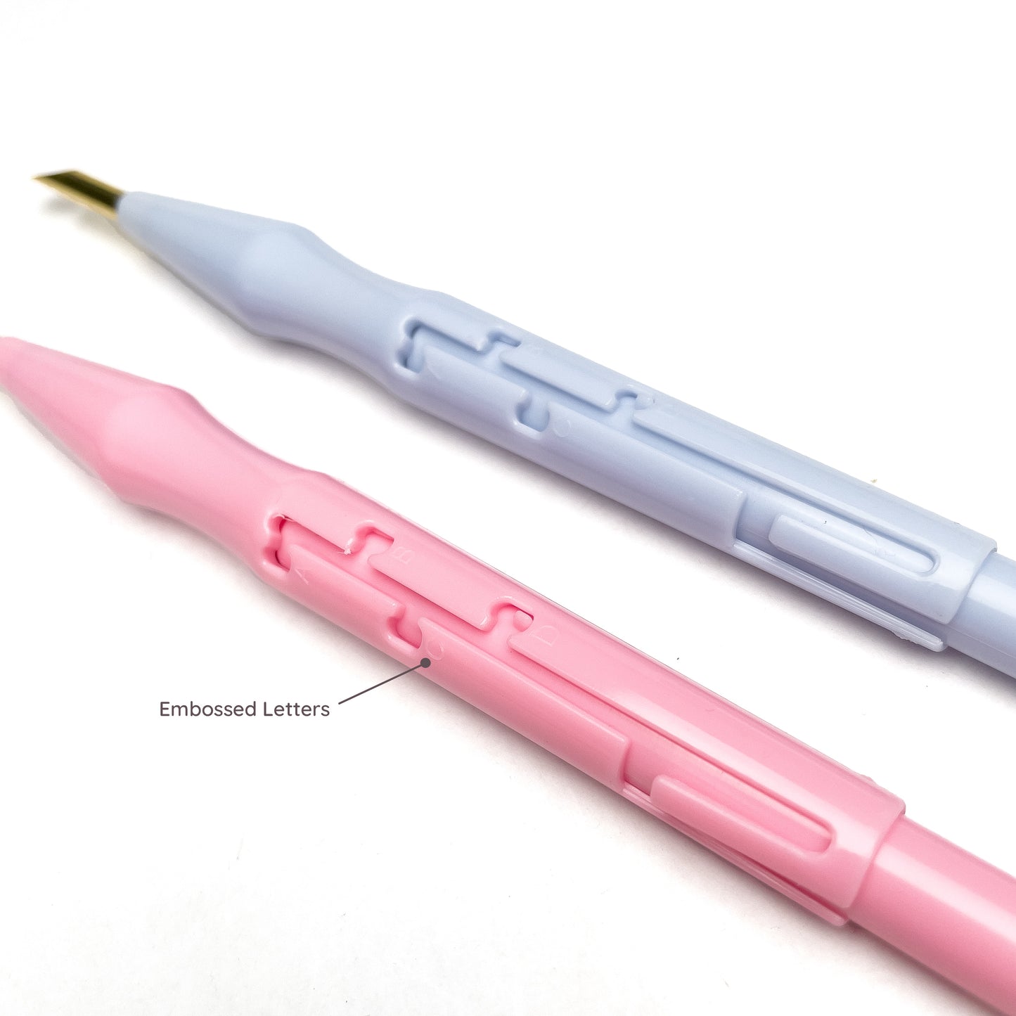 Adjustable Punch Needle Needles Plastic Embroidery Pen Pink Blue Color with Threader (1pc)