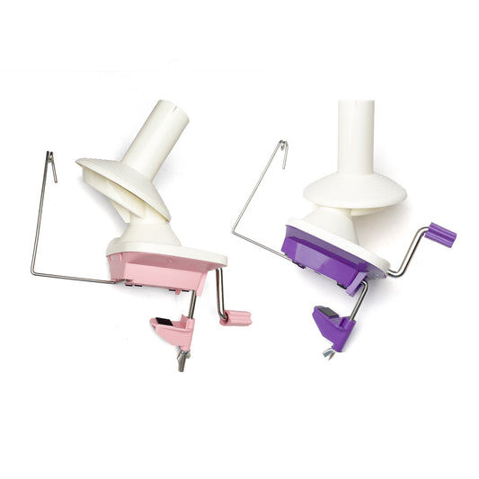 Pink / Purple / Lilac Plastic Yarn Winder Manual Hand Winding Tool Hand Operated
