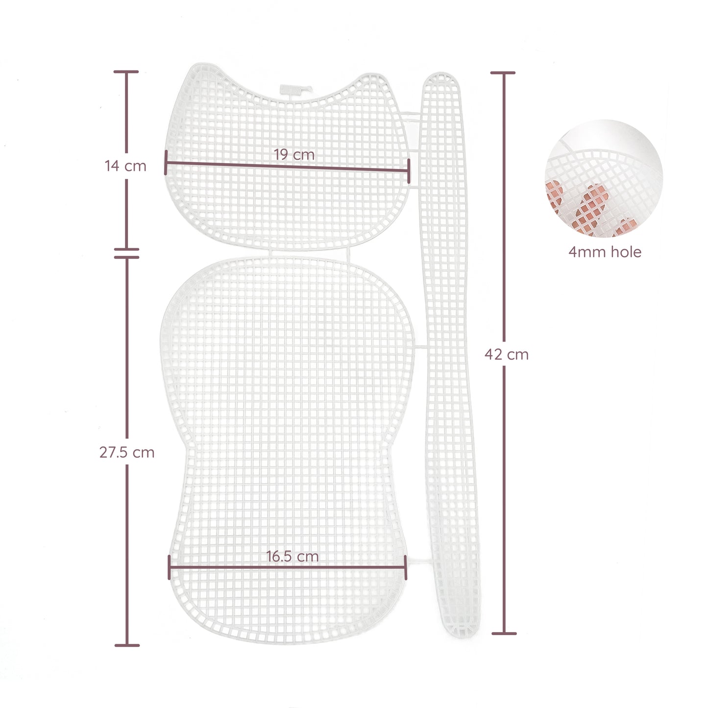 Bag Shaped Plastic Mesh Cuttable Canvas for DIY Bag