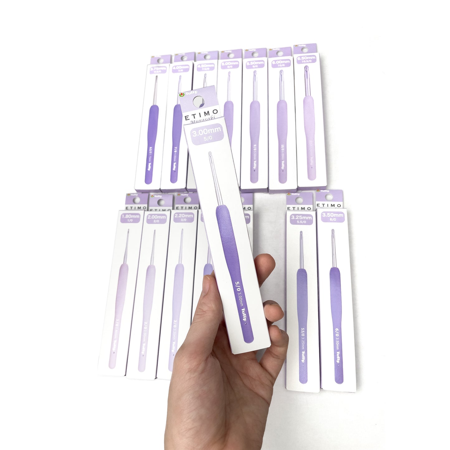 Tulip ETIMO Murasaki Crochet Hook with Cushion Grip Ergonomic Hooks with Handle (per piece)