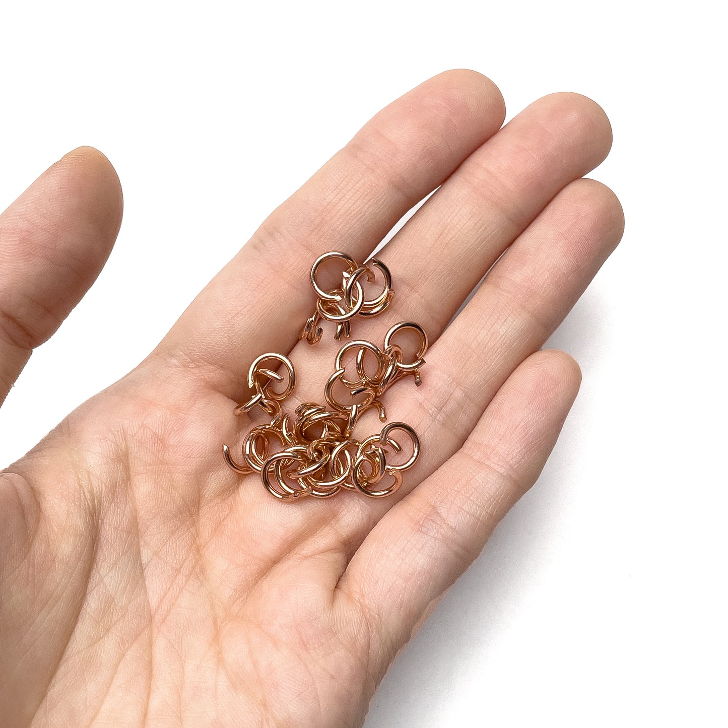 Open Jump Ring Rings 10 grams 8mm Jumpring Connector Gold Rose Gold Silver Nickel for Keychain