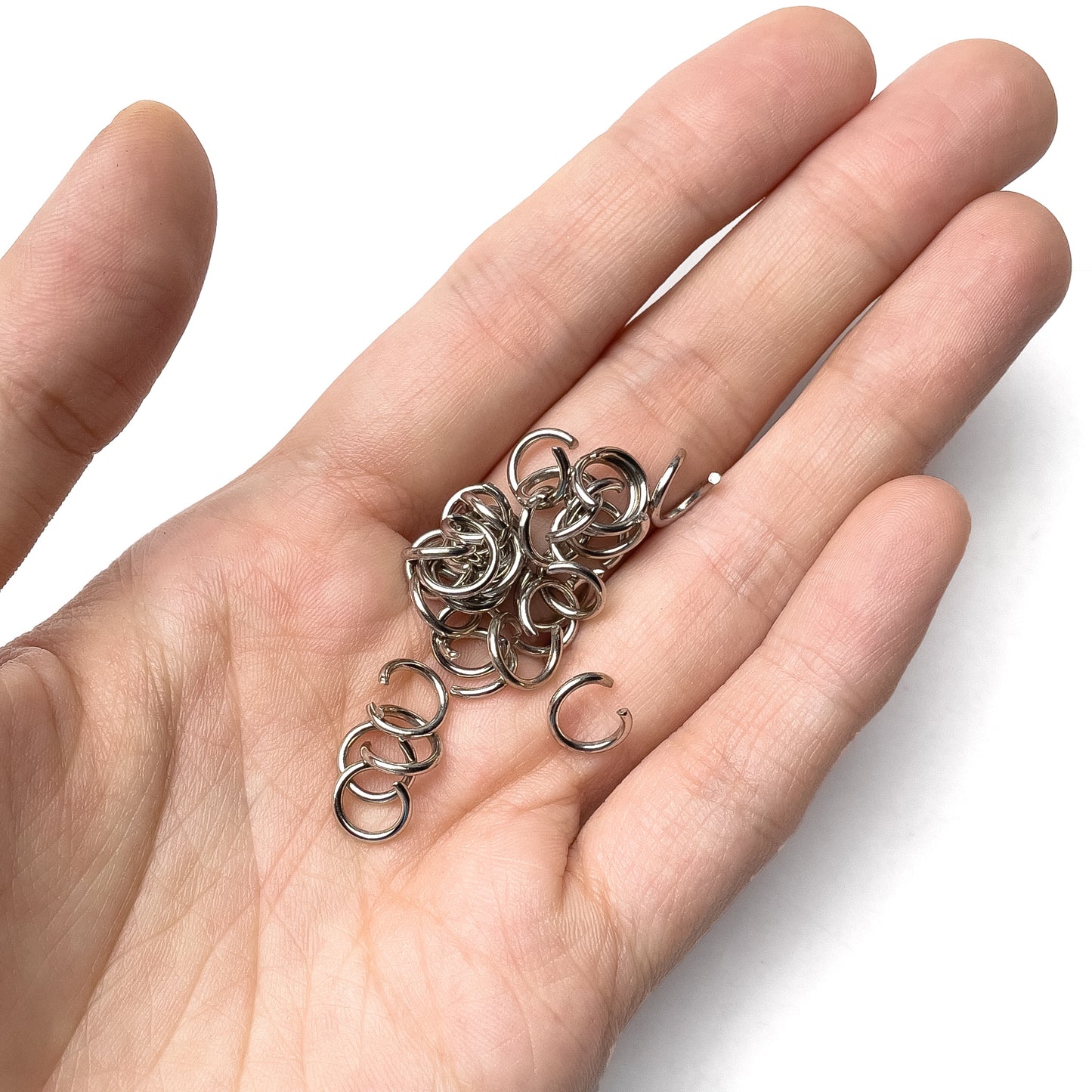 Open Jump Ring Rings 10 grams 8mm Jumpring Connector Gold Rose Gold Silver Nickel for Keychain
