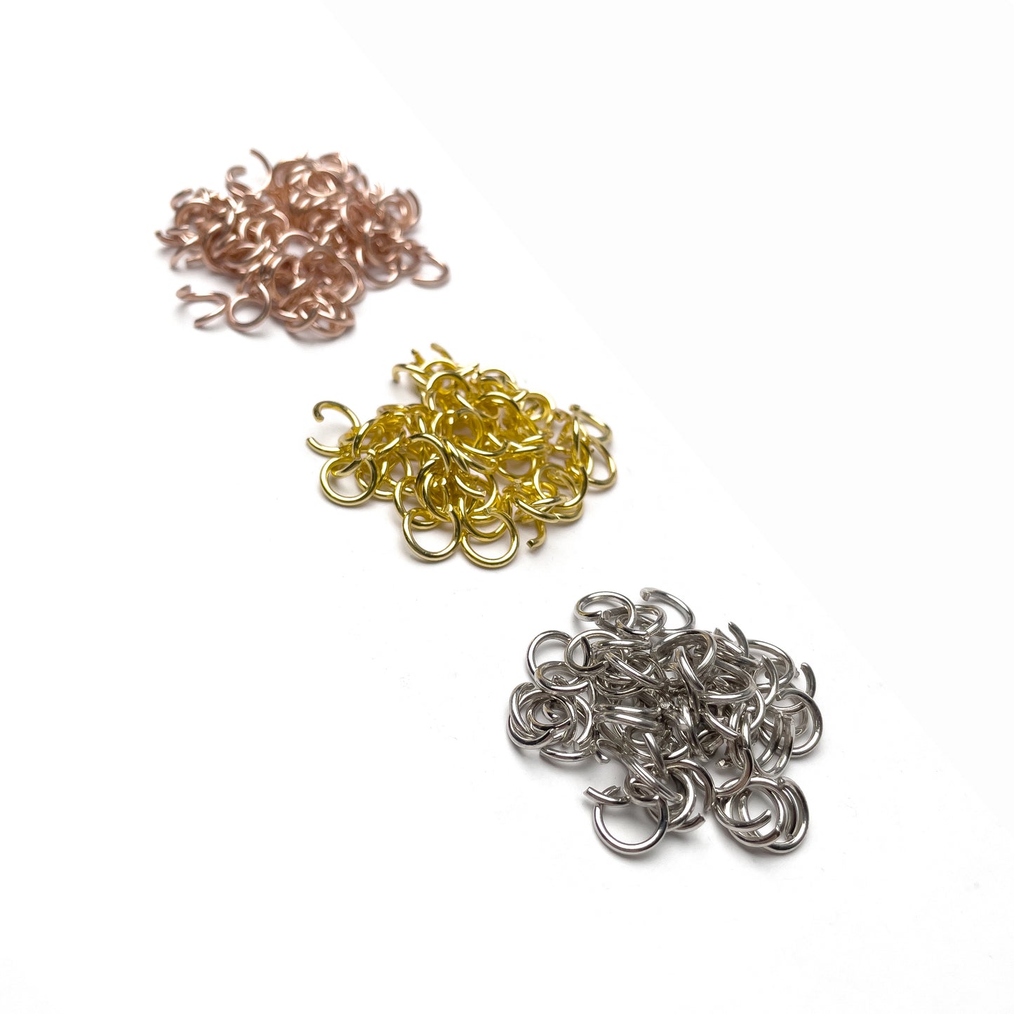 Open Jump Ring Rings 10 grams 8mm Jumpring Connector Gold Rose Gold Silver Nickel for Keychain
