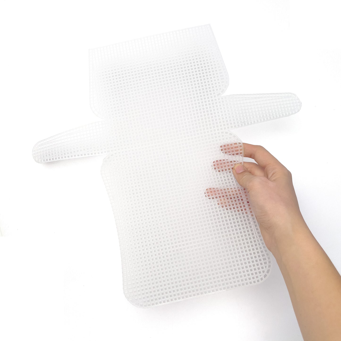 Bag Shaped Plastic Mesh Cuttable Canvas for DIY Bag