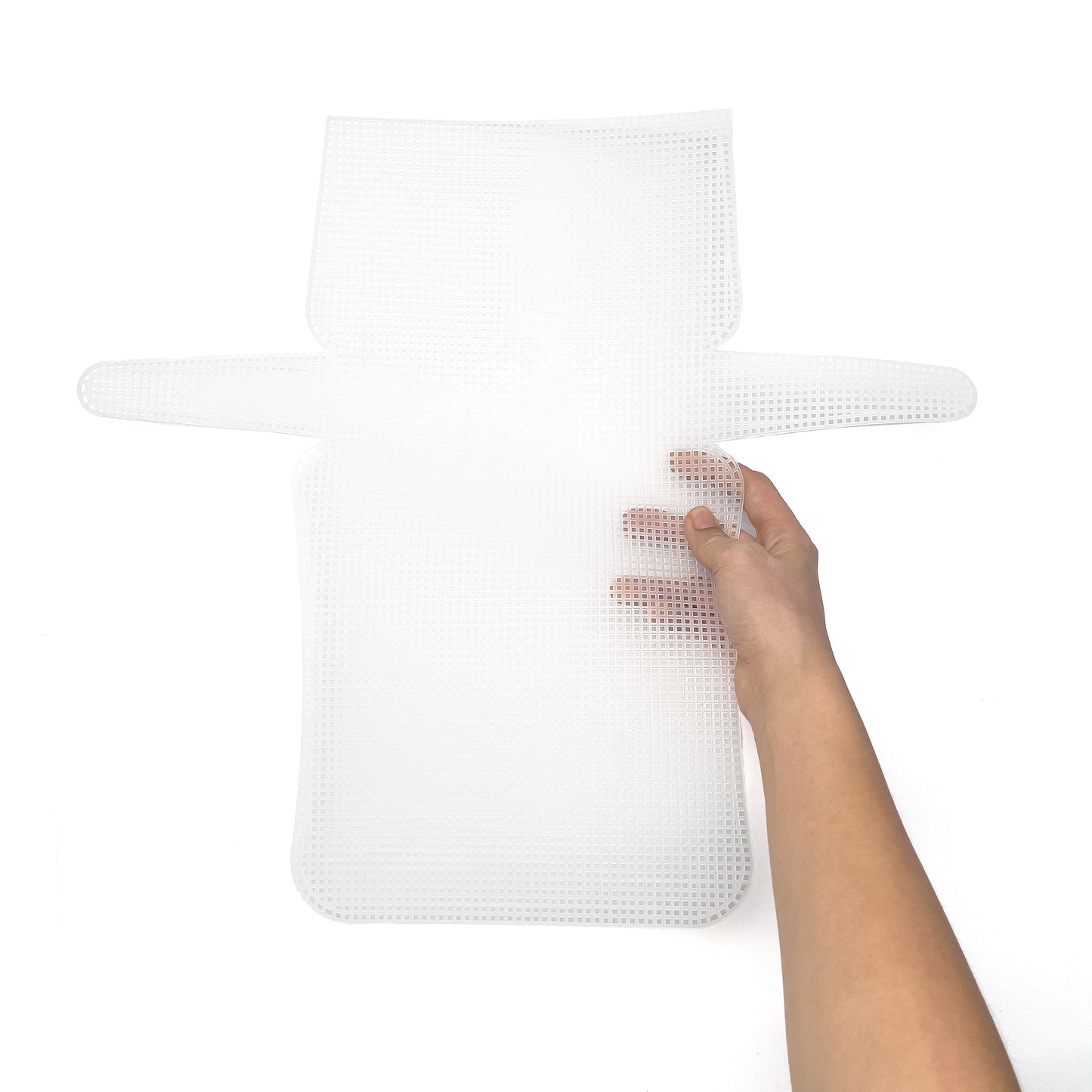 Bag Shaped Plastic Mesh Cuttable Canvas for DIY Bag