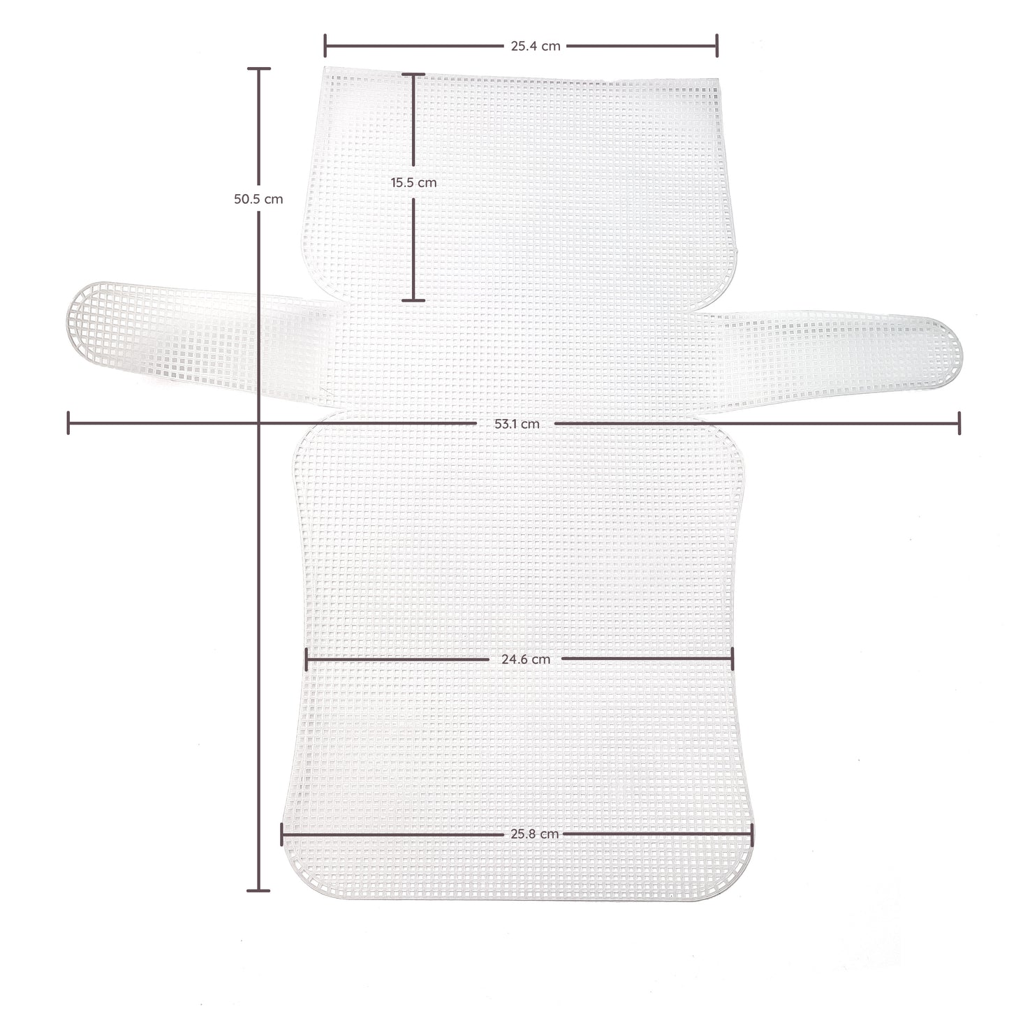 Bag Shaped Plastic Mesh Cuttable Canvas for DIY Bag