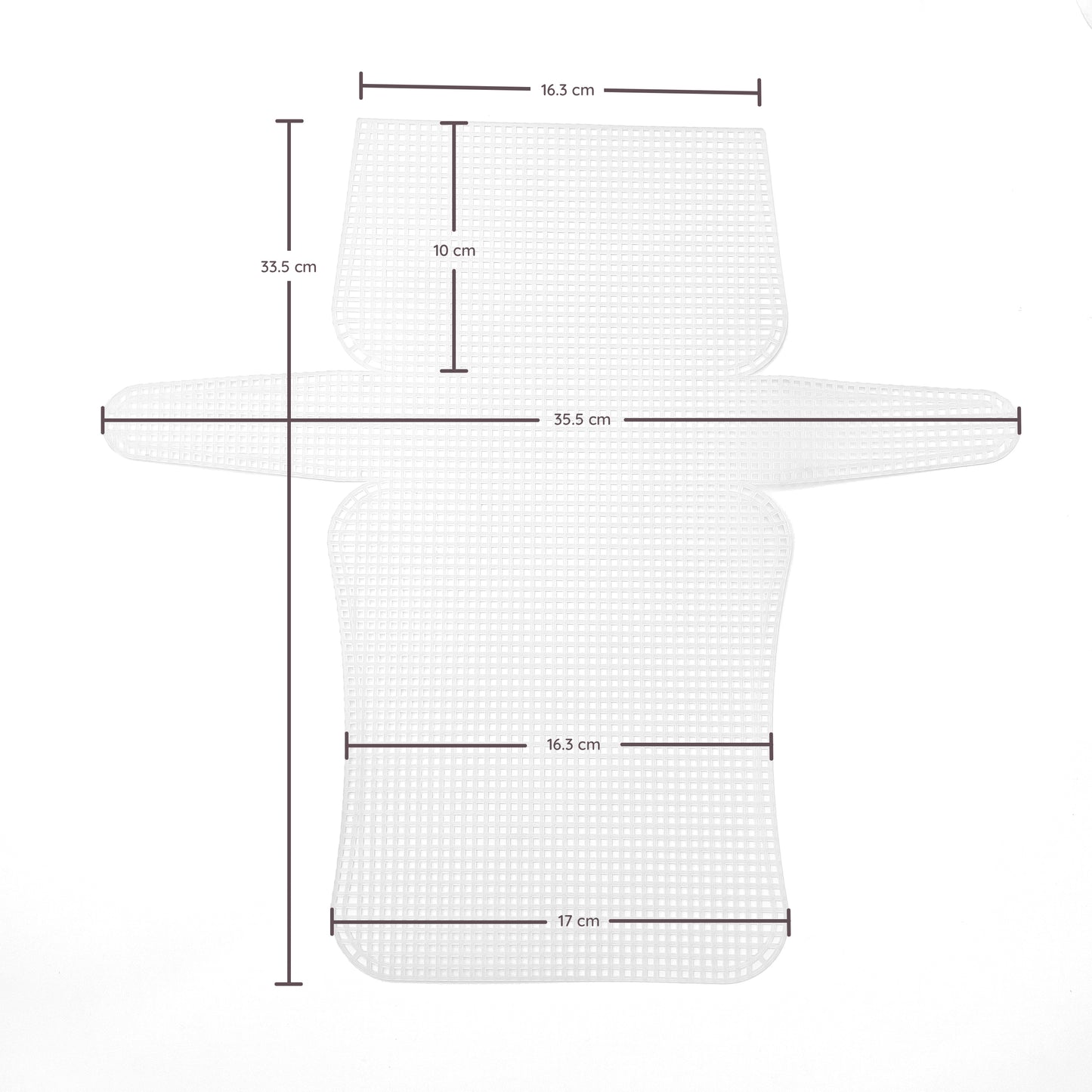 Bag Shaped Plastic Mesh Cuttable Canvas for DIY Bag
