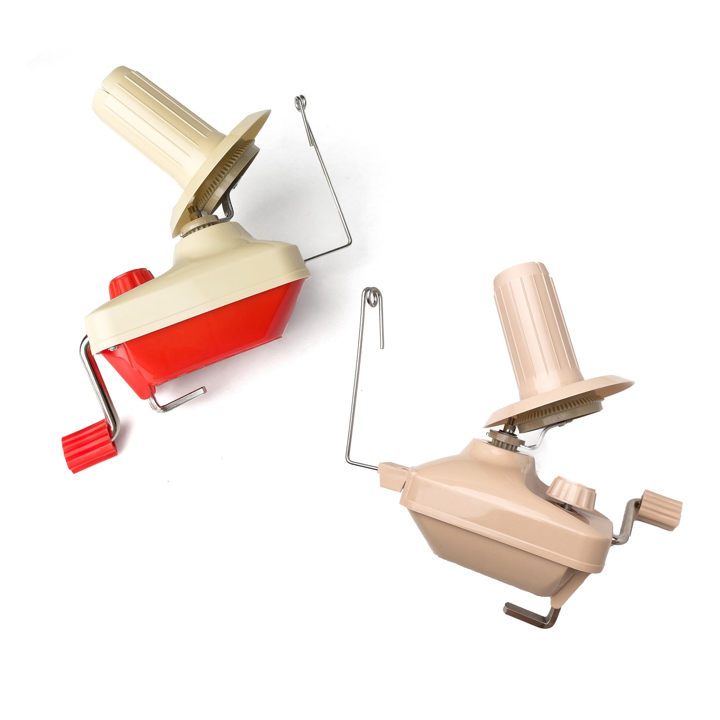 Small Plastic Yarn Winder Manual Hand Winding Tool Hand Operated Red / Khaki