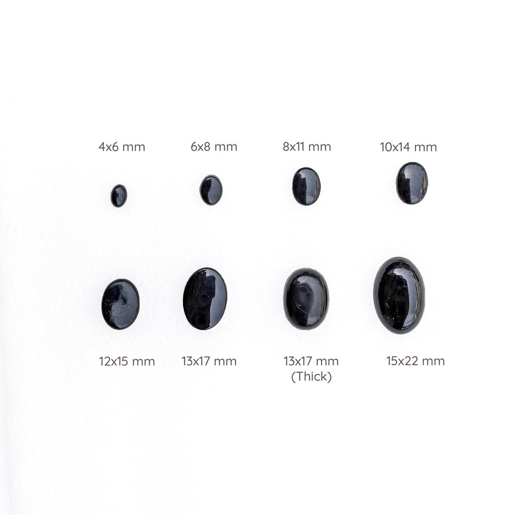 Oval Shaped Black Plastic Amigurumi Toy Safety Eyes / Nose