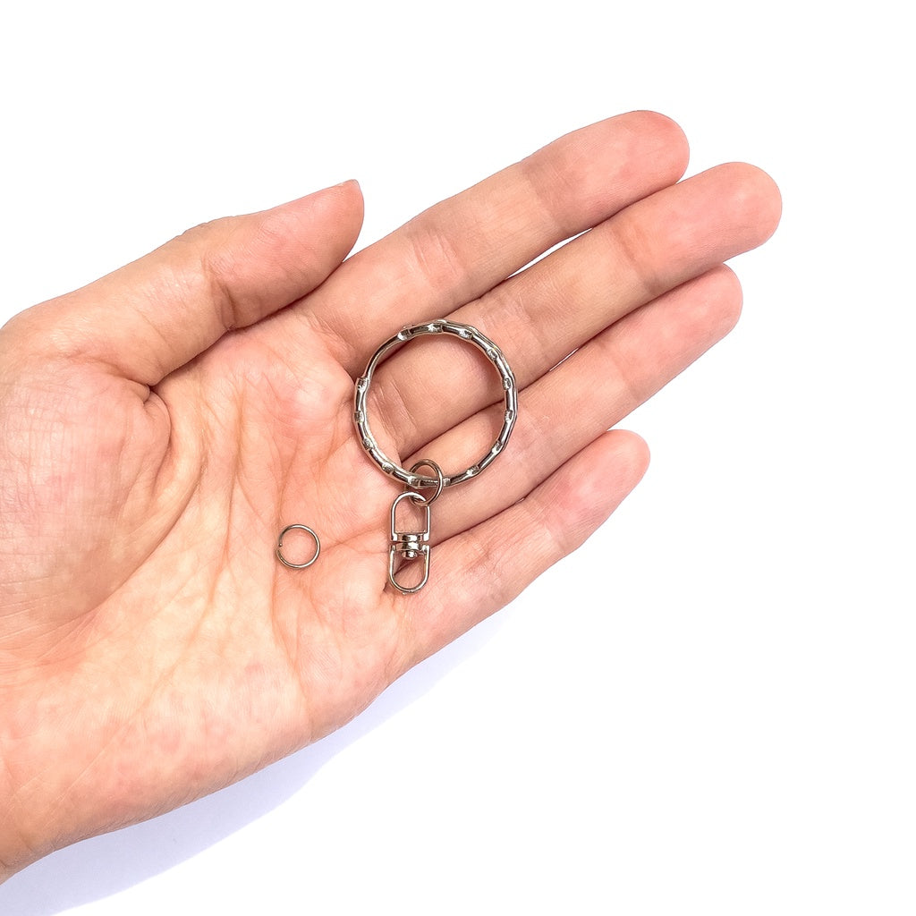 10pcs Keychain with Swivel 25mm 28mm / Key Chain / Key Rings / Key Holder