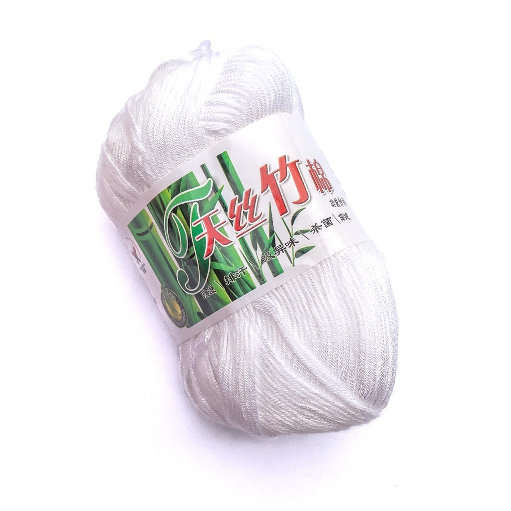Bamboo Cotton Blend Yarn (70% Bamboo, 30% Cotton) 6ply Lace (50g) - 1 of 2