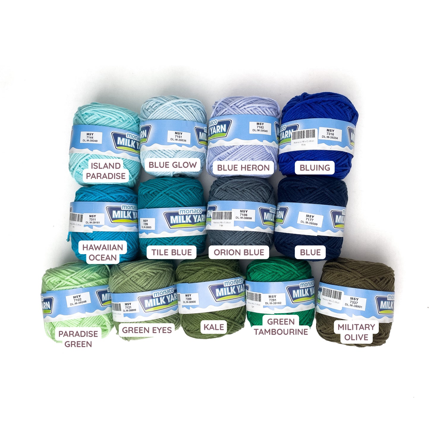 Monaco Milk Yarn 5ply Milk Cotton Yarn 100% Acrylic for Crochet and Knitting (50g)