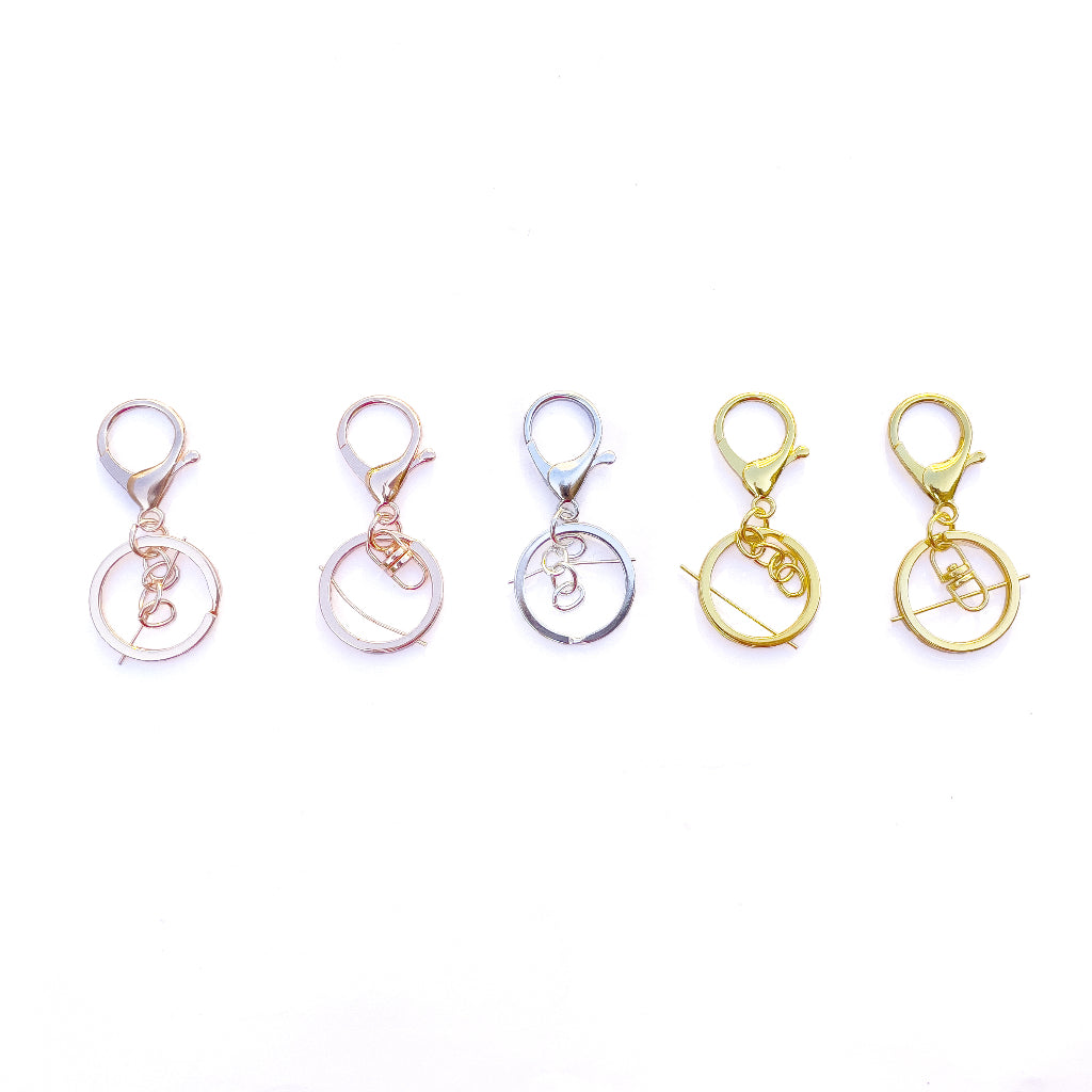 Keychain with Lobster Clasp DIY Key Chain Key Ring (Gold, SIlver, Rose Gold) Metal Swivel or Chain