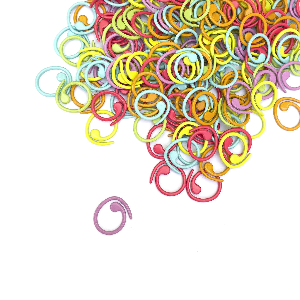 Metal Split Ring Stitch Marker Colored (10pcs)
