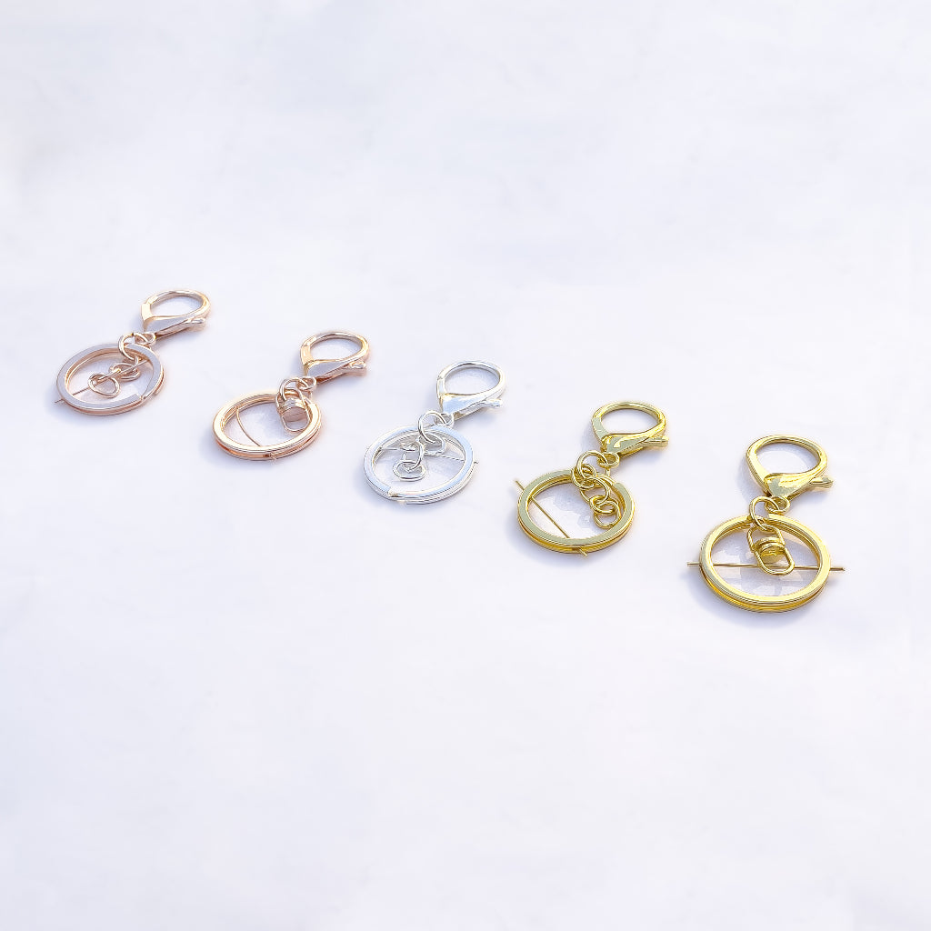 Keychain with Lobster Clasp DIY Key Chain Key Ring (Gold, SIlver, Rose Gold) Metal Swivel or Chain