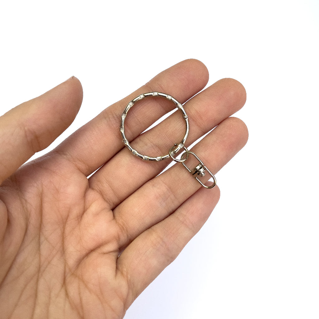 10pcs Keychain with Swivel 25mm 28mm / Key Chain / Key Rings / Key Holder