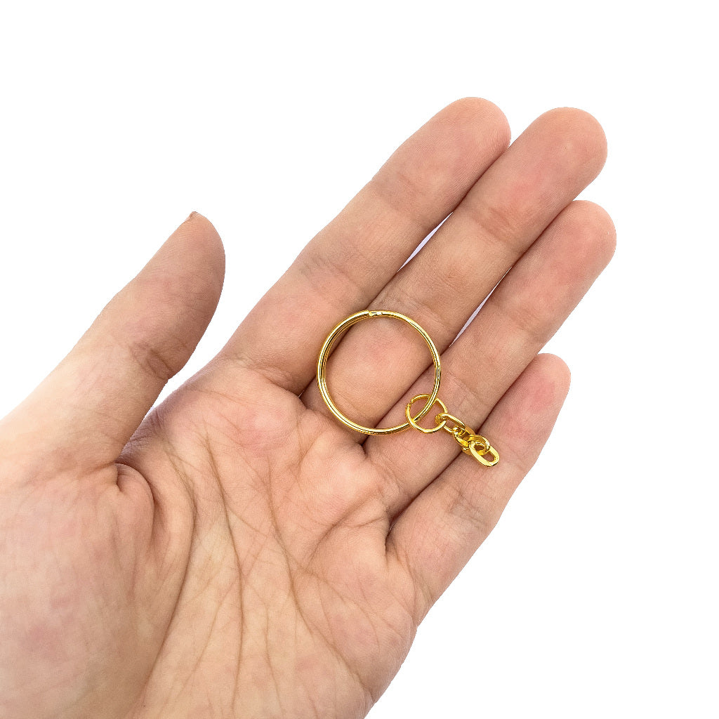 10pcs Split Ordinary Metal Keychain / Key Chain / Key Rings / Key Holder 25mm