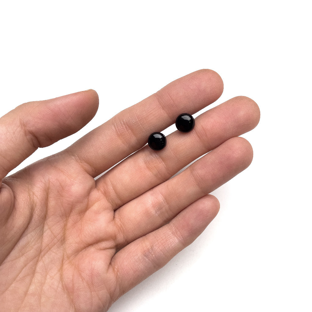 Round Flat Safety Eyes Black Plastic Doll Eyes for Crochet Amigurumi 6 8 10 12 14mm (10pcs)