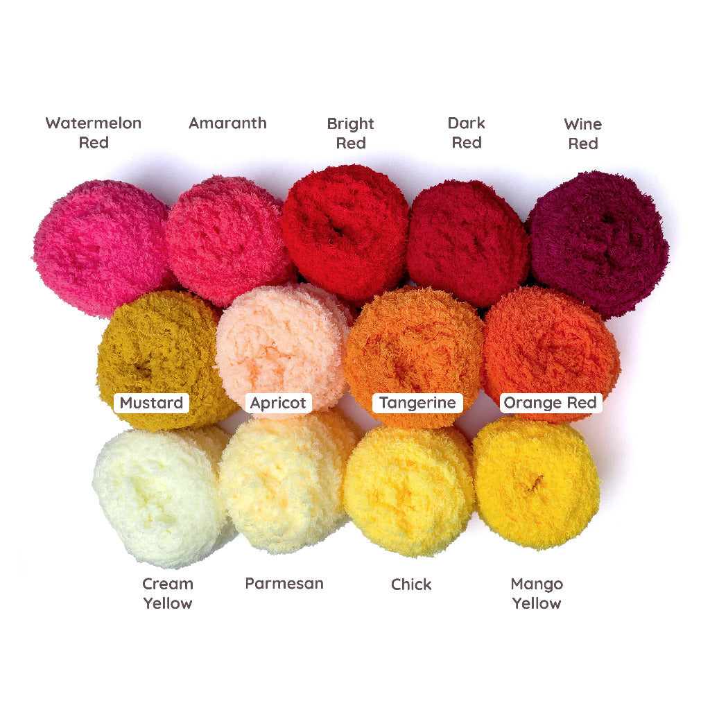 Coral Fleece Fluffy Yarn Polyester Super Bulky Yarn (approx. 100g)