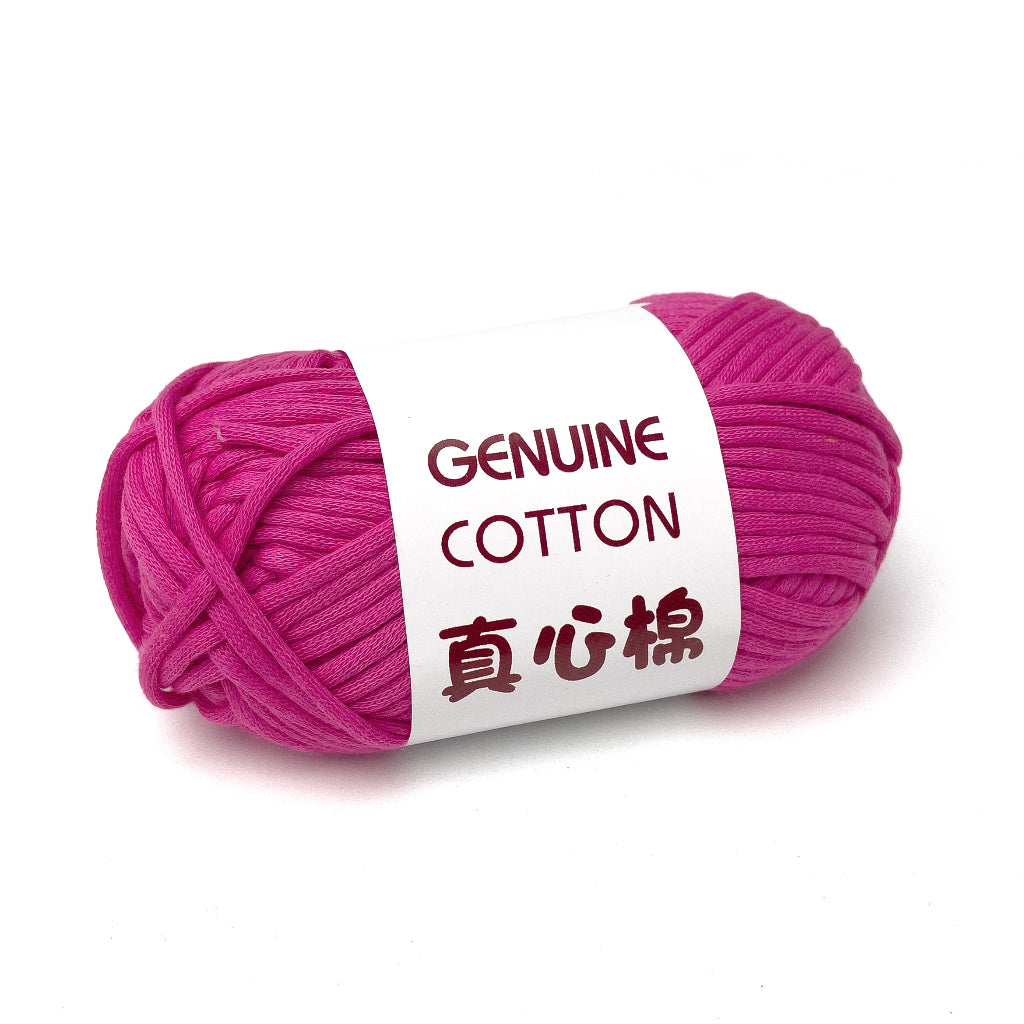 Genuine Cotton Tube Yarn 50g Cotton-Nylon Blend for Crochet and Knitting, Beginner Friendly