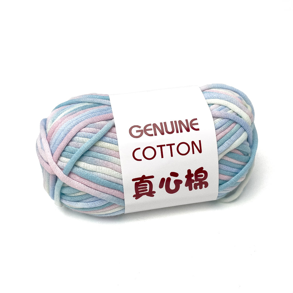 Genuine Cotton Tube Yarn 50g Cotton-Nylon Blend for Crochet and Knitting, Beginner Friendly