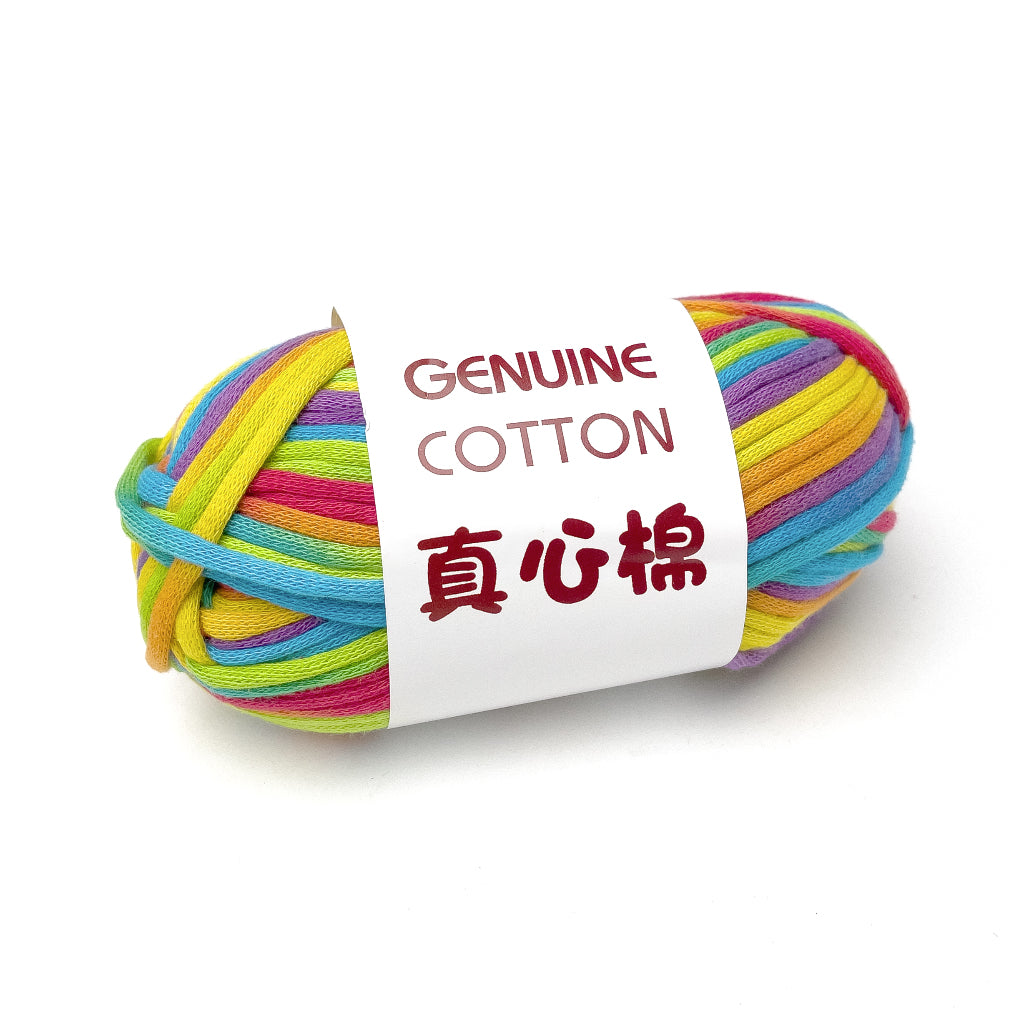 Genuine Cotton Tube Yarn 50g Cotton-Nylon Blend for Crochet and Knitting, Beginner Friendly