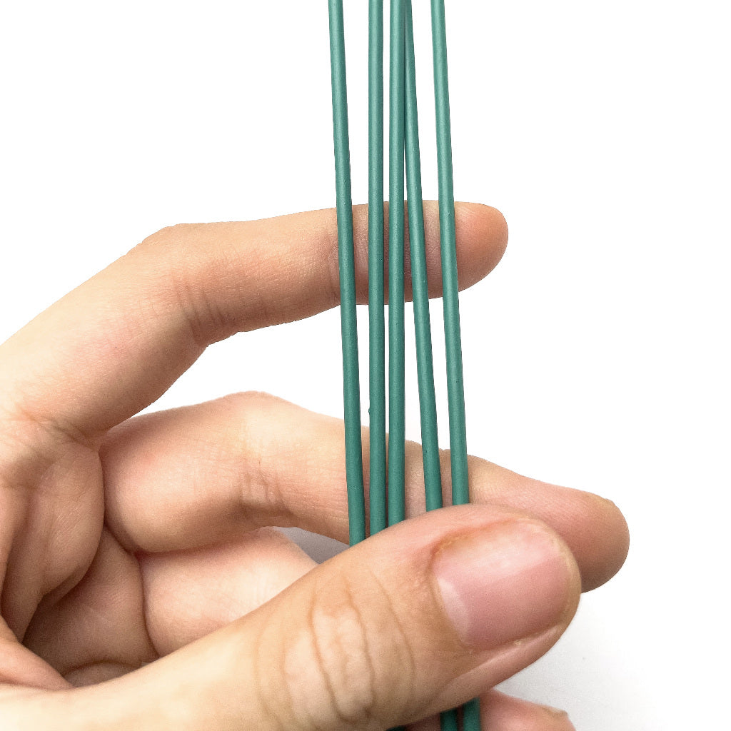 10pcs / 30pcs Floral Wire PVC Plastic Coated 2mm #12 gauge 30cm 40cm for Crochet Flower Stem