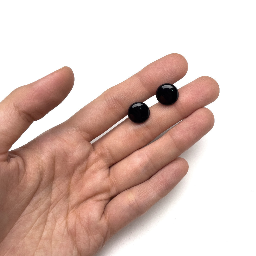 Round Flat Safety Eyes Black Plastic Doll Eyes for Crochet Amigurumi 6 8 10 12 14mm (10pcs)