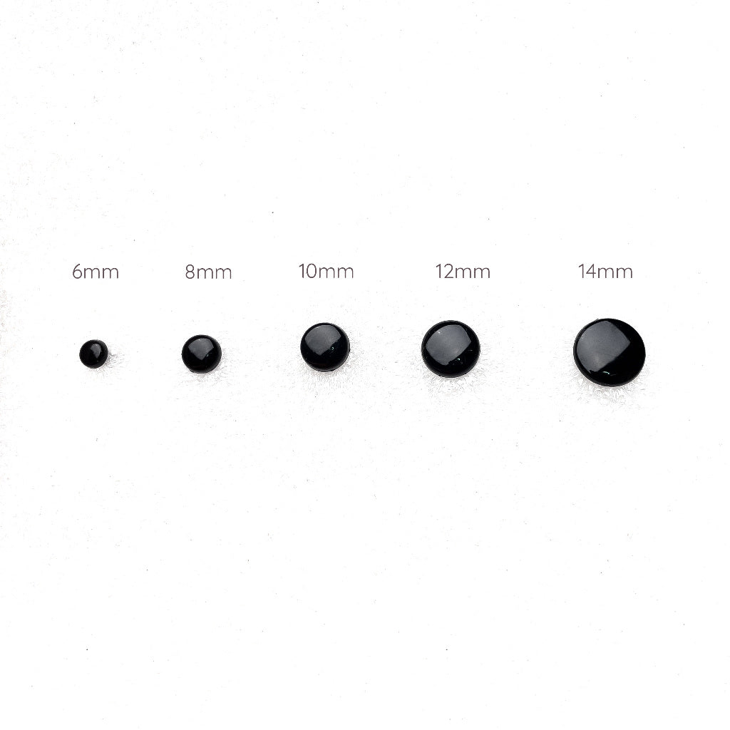 Round Flat Safety Eyes Black Plastic Doll Eyes for Crochet Amigurumi 6 8 10 12 14mm (10pcs)
