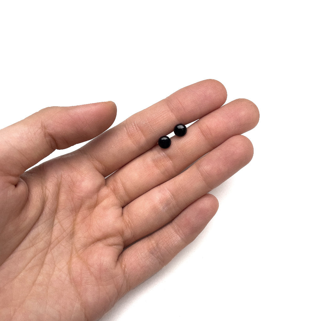 Round Flat Safety Eyes Black Plastic Doll Eyes for Crochet Amigurumi 6 8 10 12 14mm (10pcs)