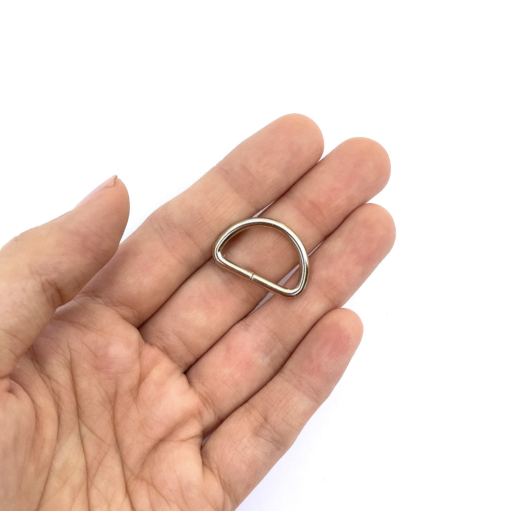 10pcs Metal D Ring Rings for Bags - 3/4 inch, 1 inch
