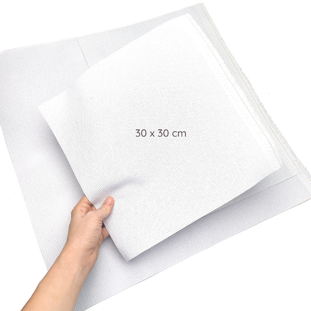 Aida Cloth White Cross Stitch Stitching Fabric Canvas 11cts 14cts for DIY Handmade