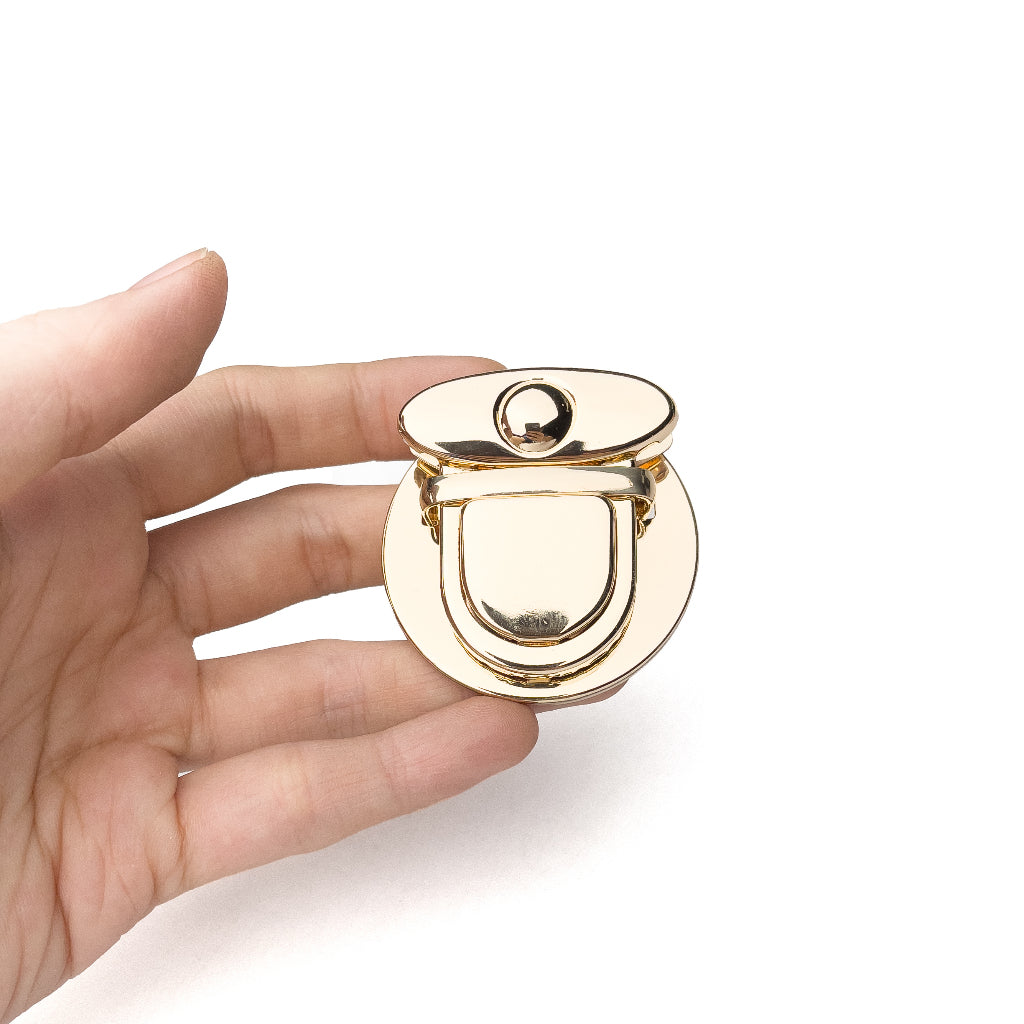 Bag Push Lock Buckle Round Metal Snap Clasp Buckle Purse Closure Accessories Bag Hardware for DIY