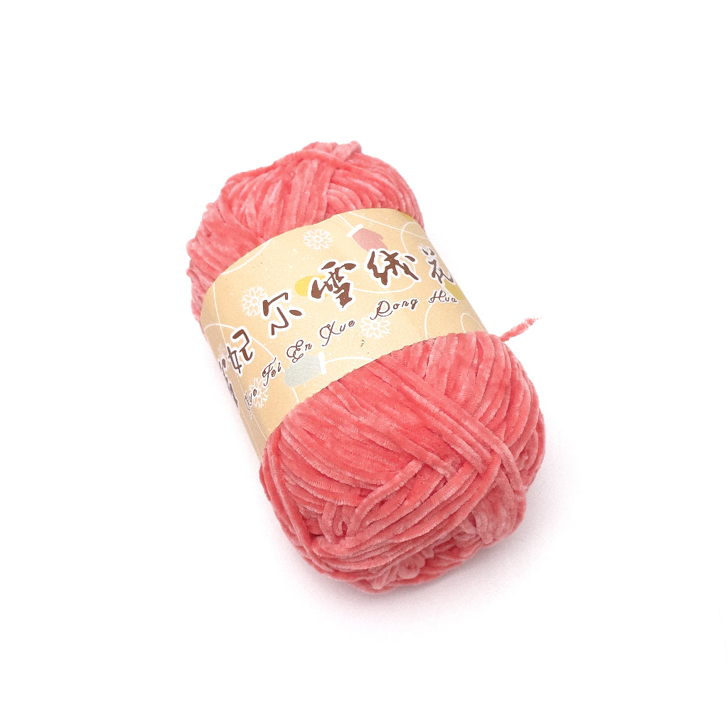 2mm Thin Velvet Chenille Edelweiss No. 2 Yarn 40g (Snow Princess Brand) XRH2