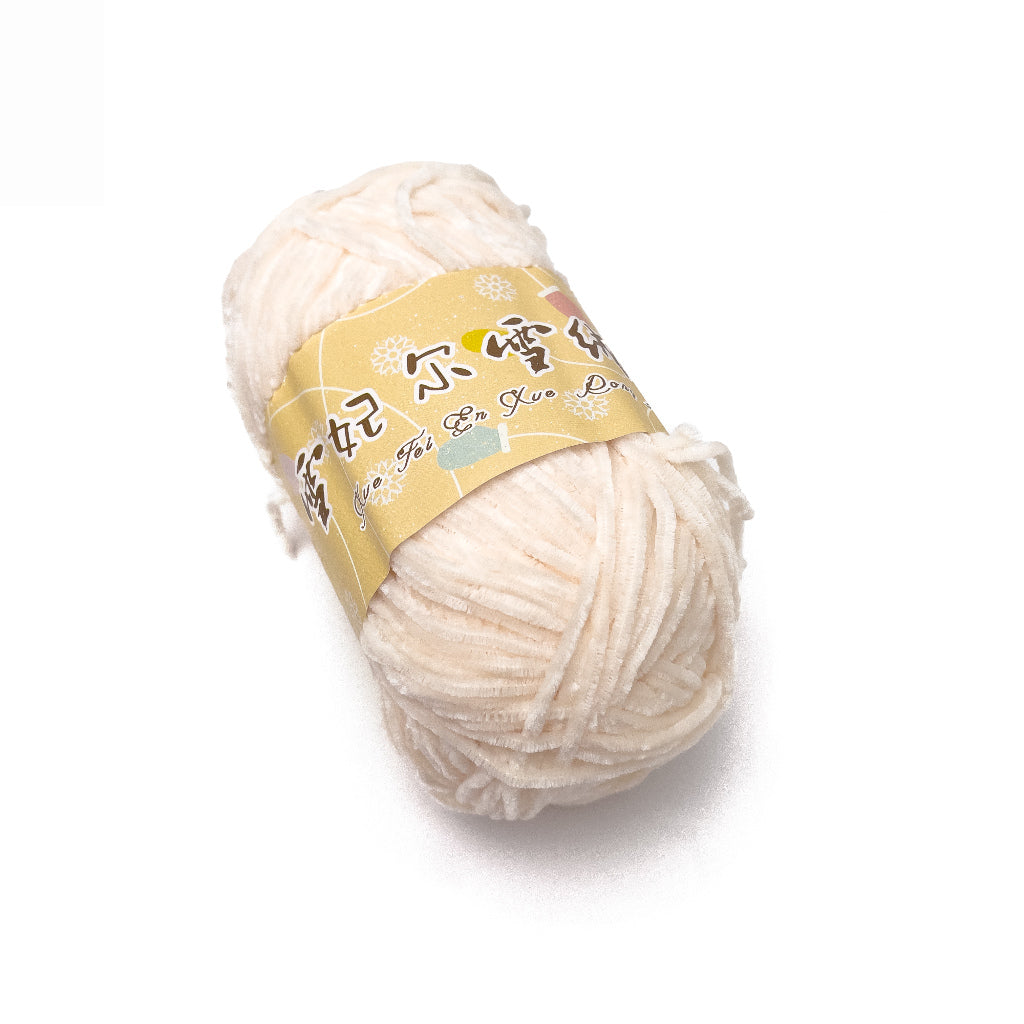 2mm Thin Velvet Chenille Edelweiss No. 2 Yarn 40g (Snow Princess Brand) XRH2