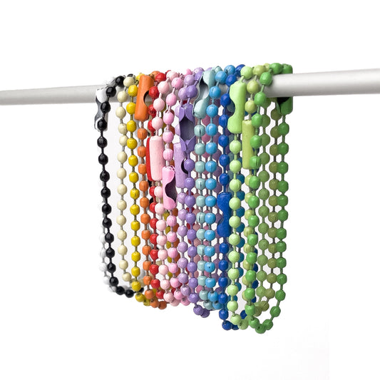 12cm Colorful Ball Chain 2.4mm Ballchain Ball Bead Chain for Keychains and Tags