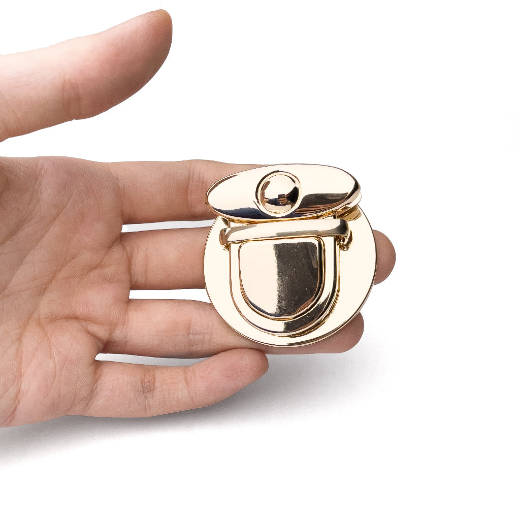 Bag Push Lock Buckle Round Metal Snap Clasp Buckle Purse Closure Accessories Bag Hardware for DIY