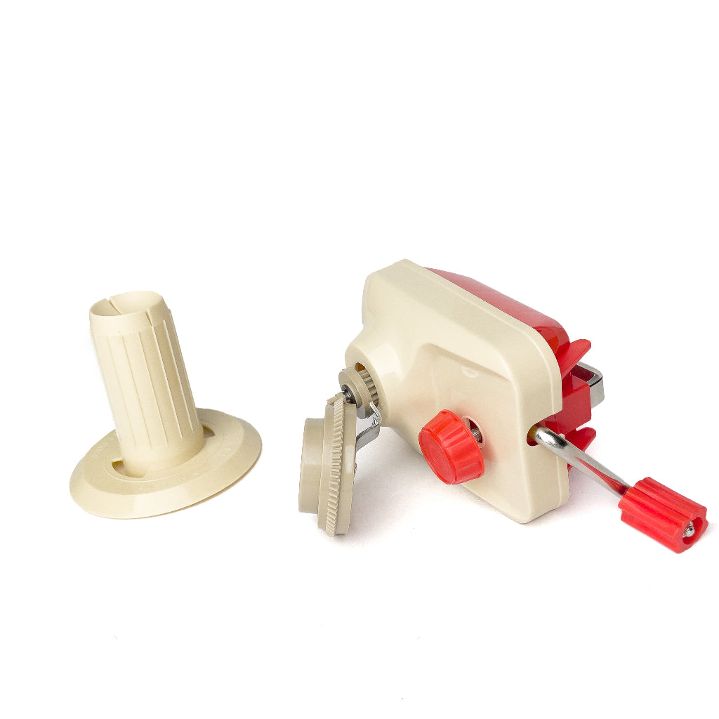 Small Plastic Yarn Winder Manual Hand Winding Tool Hand Operated Red / Khaki